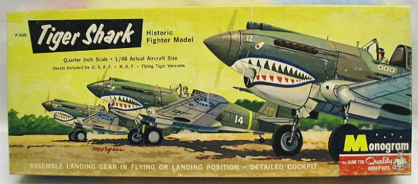 Monogram 1/48 PA96-98 Curtiss P-40B Tiger Shark Chinese AVG Flying Tigers